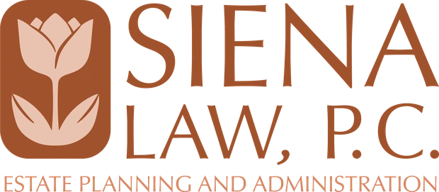 Siena Law, P.C. logo with tulip mark: Estate Planning & Administration